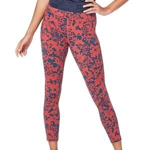 Lululemon Final Lap Crop 23" Efflorescent Dark Canyon Onyx Blue Women's Sz 6 EUC